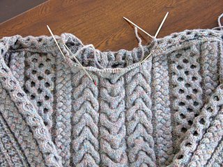 Na Craga sweater in progress